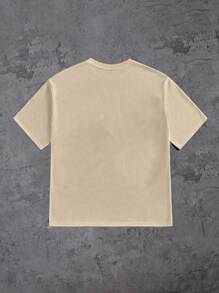 Camiseta Casual Masculina de Manga Curta e Gola Redonda com Estampa Gráfica