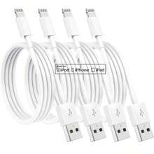 1-4 Packs Apple Charging Cables 3.3ft, IPhone Chargers Cable,USB To Lightning Fast IPhone Charging Cord Compatible With Iphone 14/13/12/11/11Pro/11Max/ X/XS/XR/XS Max/8/7, Ipad(White)
