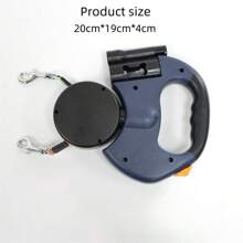 1 einziehbare Doppel-Hundeleine, automatisch ausziehbares Haustier-Zugseil, Anti-Zieh Doppel-Hundeleine