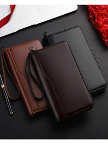 1 szt. Długi zamek błyskawiczny Duża pojemność Wieloslotowa torba kopertówka biznesowa Litchi Pattern, odpowiednia dla nastolatków Lato Casual Outdoor Sport lub wakacje Podróże lub prezenty na ukończenie szkoły lub akcesoria do sukienek urodzinowych