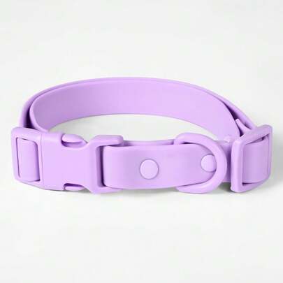 PVC 防水、防臭、防锈狗项圈，带可调节扣，易于清洁，适合小型、中型、大型犬
