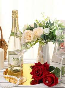 1pc 30cm/25cm/20cm Silver Acrylic Round Mirror Tray, Wedding Candle Holder Decoration, Home Table Decoration, Suitable For Wedding Center Table Decoration, Wedding Table Candles, Baby Baptism Mirror Decoration Tray, Birthday Party Decoration, Jewelry Store Tray, Spring Decoration, Make Your Home New - Multicolor - View 4