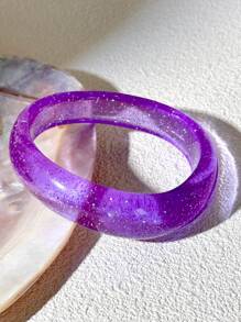 1 pieza Pulsera elegante de mujer de color púrpura, madura y elegante, adecuada como regalo de aniversario