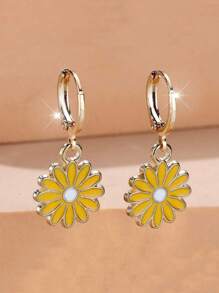 1 Pair Delicate Yellow Daisy Flower Earrings, Perfect Gift For Engagement/Wedding, Sisters/Mother's Day - Daisy - View 9