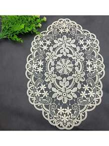 1 pièce Napperon de table ou dessous de plat de table ovale de style nordique avec motif ajouré