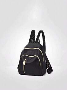 带有个性化名称或节日信息的定制作品。迷你时尚、多功能、休闲和可爱的尼龙背包拉链封口。它是一款轻便的零钱包，非常适合男孩、女孩、青少年、男孩日常使用、外出、旅行、购物。 - 彩色 - 查看 6