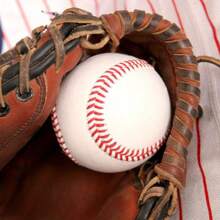 2PCS Adult Baseball Soft Leather Sports Practice Training Softball PU Leather Baseball Stitched T Ball Suitable For Game Practice Training Game - 白色 - 查看 1