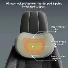Car Neck & Lumbar Pillow - Brown-a - View 2
