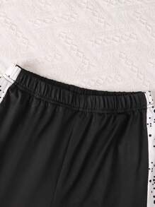 2pcs/Set Toddler Boys' Casual Street Style Colorblock Letter Printed Short Sleeve T-Shirt And Shorts Outfit, Spring/Summer - Orange - View 9