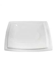 A8 Melamine Material, Simple White Melamine Dinner Plate, Can Be Used For Household Use, Not Easy To Break, Resistant To Low And High Temperature, Good To Clean