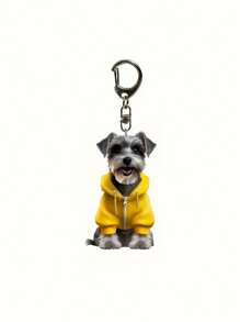 1pc Acrylic 2D Cute Dog Keychain Pendant, Suitable For Handbag Decoration