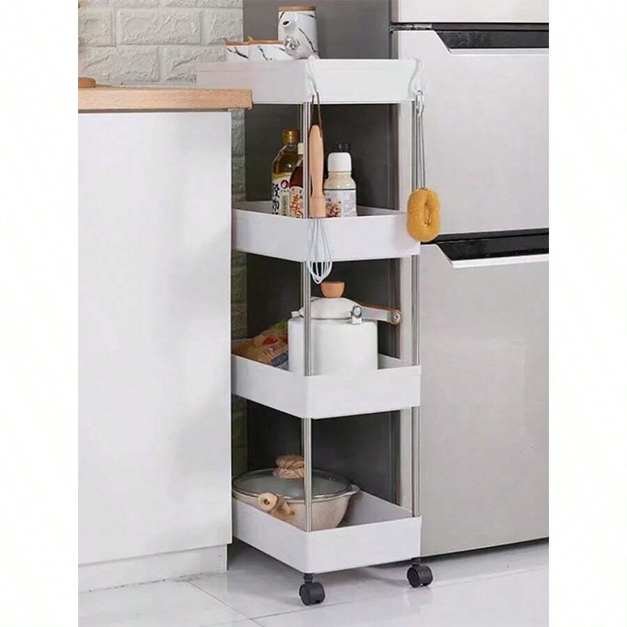 Four-Story Multifunctional Storage Rack, Crack Storage Rack, Space Saving, Convenient And Durable