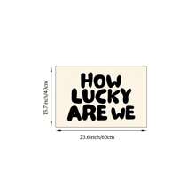 1pc How Lucky Are We Quote Wall Art Picture Retro Aesthetic Canvas Prints Paintings Horizontal Posters Typography Decor For Bedroom, Living Room Or Office Bar Cart Wall Decor No Framed Or Framed