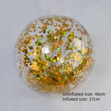 Pelotas inflables, lentejuelas transparentes de PVC, pelotas inflables de rayas de colores, adecuadas para playas, jardines y fiestas acuáticas, pelotas inflables portátiles, pelotas de juguete para agua, accesorios para fotografías