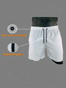 KL Mdas KIT 3 SHORTS Men's Tactel With Elastane Beach Gym Sports Drying Football Comfort - 紅白色 - 查看 4