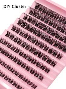 Asiteo 120片D型卷翘蓬松假睫毛，自然浓密纤长单根睫毛，适合初学者DIY睫毛嫁接，专业眼妆睫毛簇，单根假睫毛