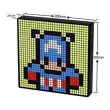 LED Pixel Display, Programmable Pixel Art Display With APP Control For Kids Boys Girls, Creative Animations,Fun Text And Digital Clock, Gaming Accessories For Desk/Wall Room Decor - 32*32 Pixels Black - View 4