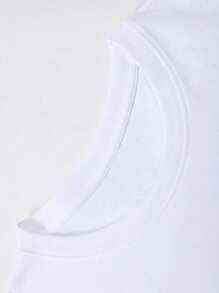 WITH JESUS, WE ALWAYS WIN, PRAISE THE LORD! BASKETBALL, Men's Graphic Tees, Cotton Streetwear T-Shirt, Round Neck, Loose Fit, Fall & Holiday Travel, Unisex, Goth & Y2K Style - 白色 - 查看 3