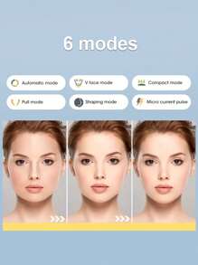 1pc V-Shaped Face Slimming Device, Microcurrent Muscle Toning Massager, Smart Beauty Facial Massager For Lift And Tighten