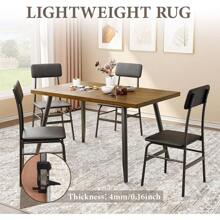 Large Washable 6x9 Area Rug: Boho Moroccan Geometric Neutral, Non-Slip Foldable Indoor Floor Carpet For Living Room, Bedroom, Dining Table - Beige, 6X9 - Urine Gading - View 5