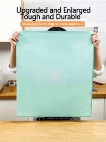 1 件 40*50 厘米硅胶烘焙垫，超大尺寸不粘烘焙垫，高边设计，硅胶面团擀面垫，适用于制作食物、马卡龙，多功能垫，台面垫，餐厅厨房餐垫 - 彩色 - 查看 2