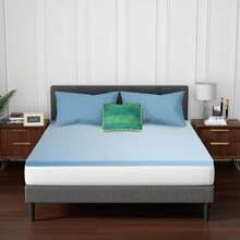 2/3 Inch Mattress Topper Memory Foam Pressure Relief For Back Pain Cooling Gel