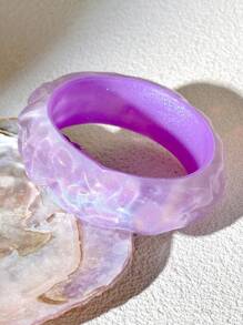 1 pieza Pulsera elegante de mujer de color púrpura, madura y elegante, adecuada como regalo de aniversario
