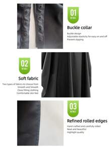 1pc Barber Cape - Professional Large Hair Cutting Cape With Snap Closure, Unisex Adults Black Haircut Cape; Salon Cape For Men, Water Resistant Hairdresser Styling Cape, Hair Stylist Gown,Hair Tools,Hair Products And Accessories For Barber Salon Beauty Travel Essentials