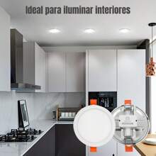 Paquete 10 Lamparas De Empotrar 20w Plafon O Bote Luz Led, para Techo Luz Blanca Moderno Ahorro de Energia para Dormitorio Sala de Estar Oficina - 15W: Luz Blanca - Ver 2