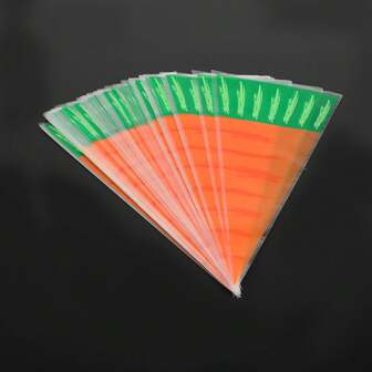 100pcs Plastic Cute Carrot Candy Bags Easter Design Creative Cone Cellophane Bags Suitable For Holiday Birthday