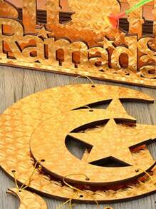 2 piezas Decoraciones de Ramadán para el hogar - Adornos colgantes de Ramadán - Decoración de pared - Decoración de fiesta de Ramadán - Decoraciones colgantes de Eid