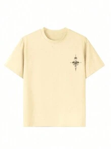 Tween Boy Casual Fun Graphic Print Crew Neck Short Sleeve T-Shirt, Summer Tops