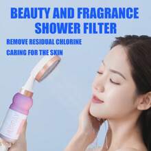 1pc Snowflake Scented Aroma Shower Head Filter, VC Dechlorination Skin Care Shower Filter - Maintains Water Pressure, Faucet Filter, Easy Installation, Refreshing Home Shower Filter For Relaxing Shower