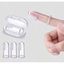 Silicone Soft Pet Finger Cuff Toothbrushes Dog Brush Bad Breath Tartar Teeth Care Tool Cat Cleaning Scrub Silicagel Pet Supplies