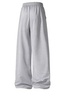 Pantaloni de trening casual pentru bărbați - versatili cu picioare late, țesătură tricotată, lavabili la mașină - potriviți pentru activitățile de zi cu zi și în aer liber