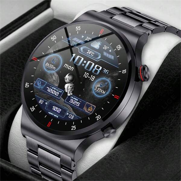 LIGE Smart Watch NFC Access Control Sports Fitness Tracker Watch Heart Rate Sleep Health Monitoring Men's Smart Watch
