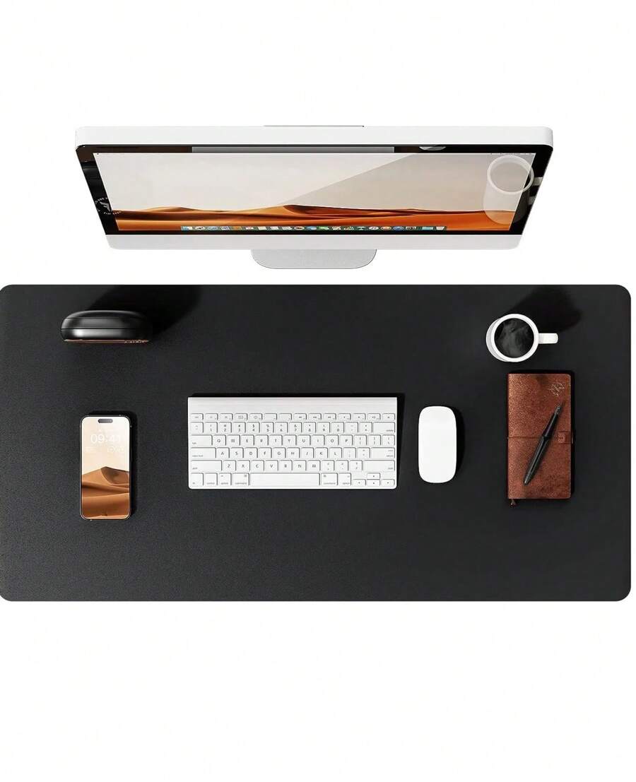 Leather Desk Pad Protector,Mouse Pad,Office Desk Mat,Waterproof  Non-Slip PU Leather Desk Blotter,Computer Desk Pad For Women