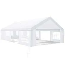 tooluck 20x30ft Party Tent Heavy Duty Canopy Tent With 6 Removable Sidewalls  4 Built-In Sandbag Commercial Wedding Large Gazebo UV 50+ Waterproof White Pavilion - White - View 3
