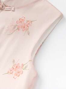 Balabala 女孩新中式連衣裙，2025夏季無袖連衣裙 - 紅色調 - 查看 4