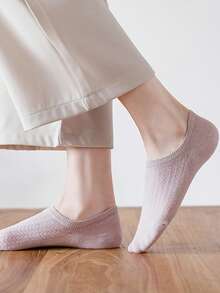 5 أزواج عشوائية من الجوارب النسائية الخفيفة العصرية ذات اللون الأحادي متعددة الاستخدامات والملونة لفصلي الربيع والصيف - متعدد الألوان - مشاهدة 8