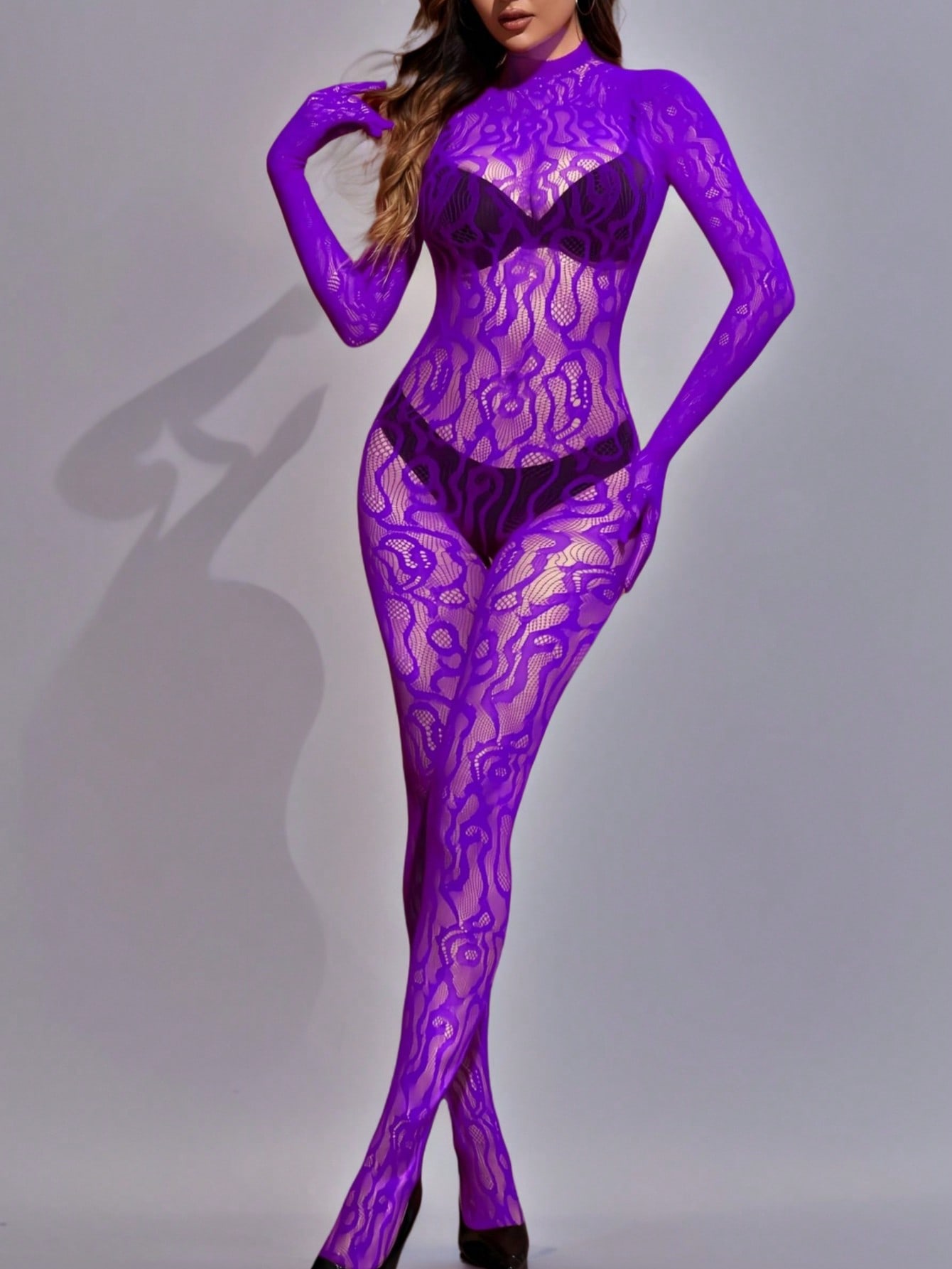 جوارب مثيرة للملابس الداخلية من قطعة واحدة | مقاس: حجم واحد