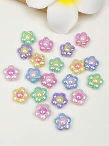 20pcs Assorted Colorful Floral Beads, Random Mix, DIY Jewelry Making & Decorative Beads, Suitable For Necklaces, Bracelets, Earrings, Phone Chains, Key Chains - Flowers - View 4