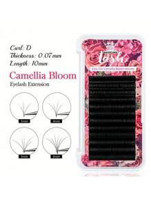 12盒 MASSCAKU 3D 蓬松即开型仿貂毛假睫毛，8-20毫米混合长度，哑光黑色睫毛簇，睫毛扇，单根假睫毛，假睫毛 - D - 查看 17