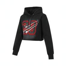 Nike Women 2025 W J FLT FLC PO GFX 40 Sweatshirt / Pullover Sweatshirt Knit Sweatshirts HJ0146-045 - Black - View 1