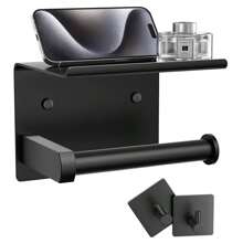 Portarrollos de papel higiénico de acero inoxidable 304, con excelente rendimiento anticorrosión y antioxidante, múltiples colores a elegir, montaje en pared adhesivo o con tornillos, una opción ideal para la organización del baño, decoración del baño en el hogar, organizador de baño, decoración de otoño, de vuelta a la escuela