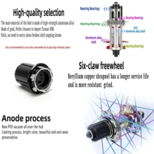 TANKE-MTB Hub,32 36 Holes 6 Claw 108 Clicks NBK,Sealed Bearing,Mountain Bike Aluminum Alloy Disc Brake Hub,7,8,9,10,11,12 Speed HUB - 黑色 - 查看 2