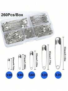Caja de 120/150/300 piezas de alfileres de seguridad de colores surtidos, Clips pequeños de color caramelo mezclado, Adecuado para joyería y sujetadores decorativos