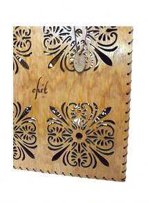 Wooden Handbag / Handmade Tote Bag With Floral Design, With Leather Handles For Ladies, Practical And Lightweight Suede Inner Bag - 彩色 - 查看 8