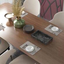 Tischsets 1 Stück/4 Stück/6 Stück Set abwaschbar für Innen/Außen Vinyl Tischsets, rutschfeste und hitzebeständige PVC geflochtene Tischmatten (Beige), rutschfest und fleckresistent, leicht zu reinigen Küchentischmatten