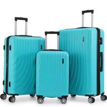 3 Piece Expandable Hard Shell Luggage Set With Spinner Wheels And TSA Lock For Enhanced Security And Convenience